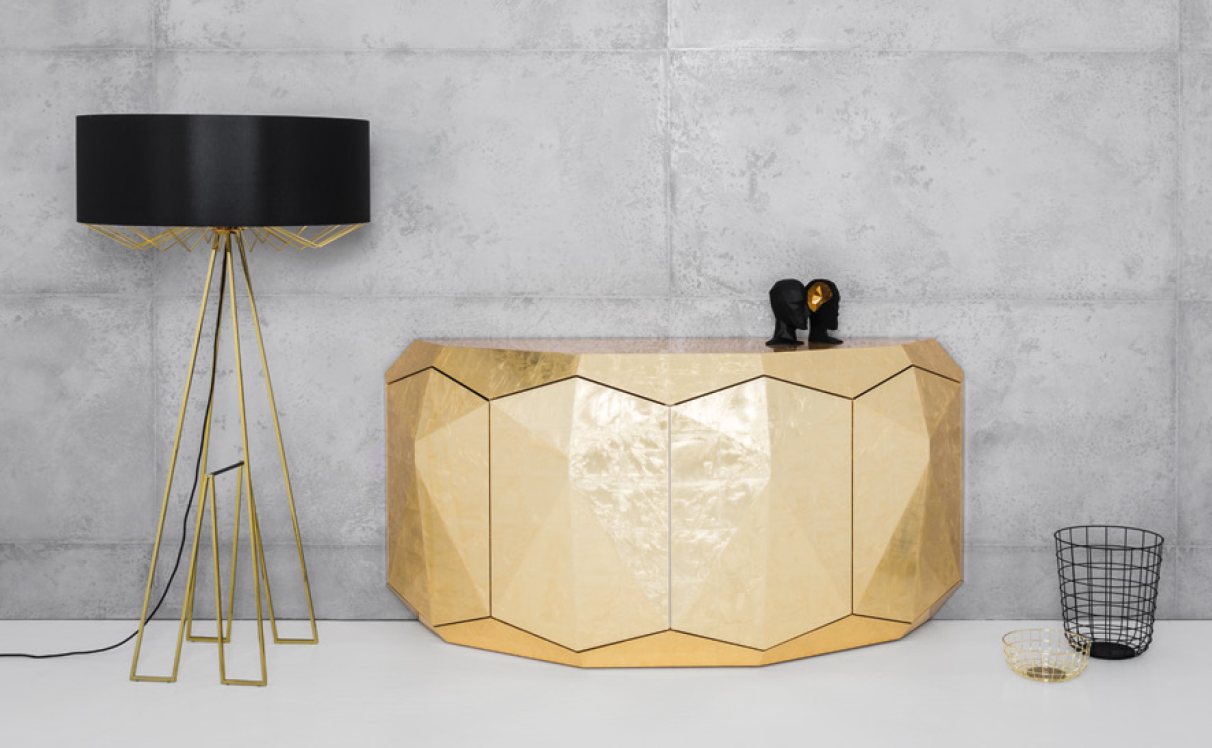 zlota komoda allcut z manufaktury mebli luksusowych grad